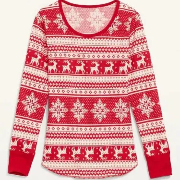 Red Fair Isle Top XXL Tall - Picture 1 of 7